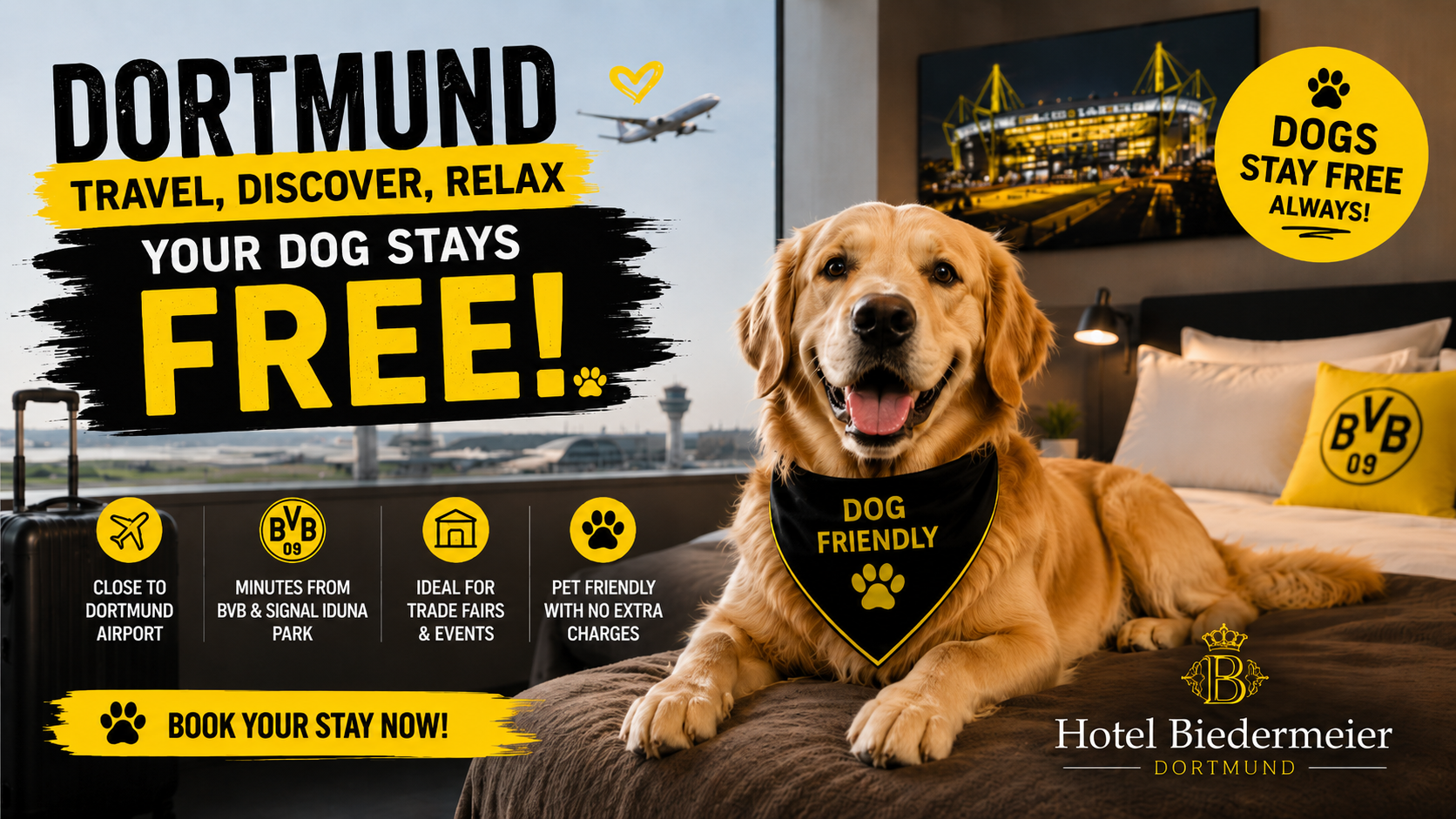 Hotel Dortmund Near Airport · BVB · Trade Fairs · Pet-Friendly